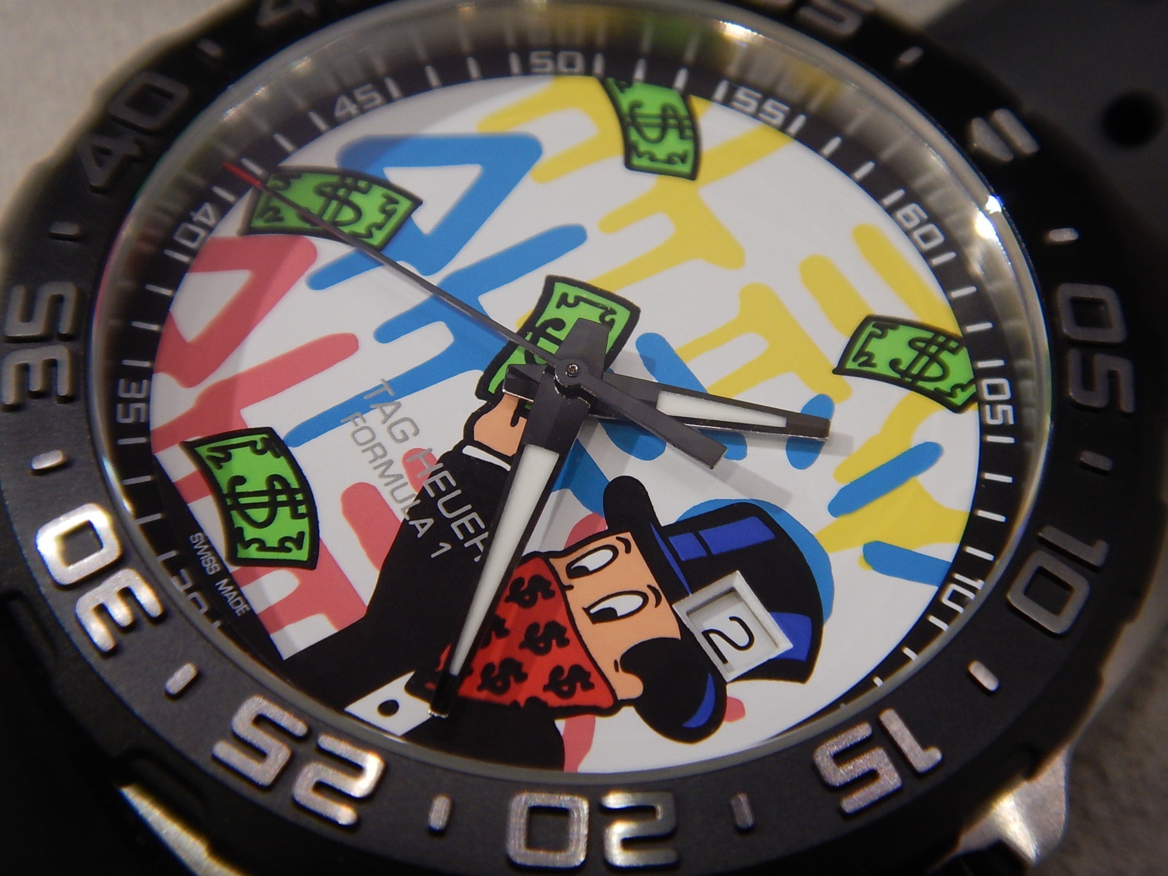 Tag Heuer Formula 1 Alec Monopoly Special Edition Black Rubber Strap Watch for Men - WAZ1119.FT8023 Watches Tag Heuer   