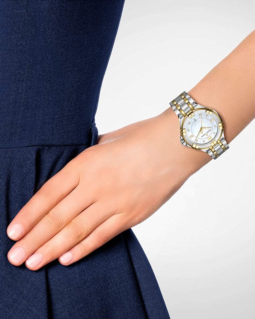 Maurice Lacroix Aikon Mother of Pearl Dial Two Tone Steel Strap Watch for Women - A11006-PVY13-171-1 Watches Maurice Lacroix   