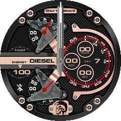 Diesel Mr Daddy 2.0 Black Dial Black Leather Strap Watch For Men - DZ7350 Watches Diesel   