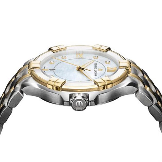 Maurice Lacroix Aikon Mother of Pearl Dial Two Tone Steel Strap Watch for Women - A11006-PVY13-171-1 Watches Maurice Lacroix   