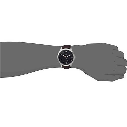 Fossil The Minimalist 3H Black Dial Brown Leather Strap Watch for Men - FS5464 Watches Fossil   