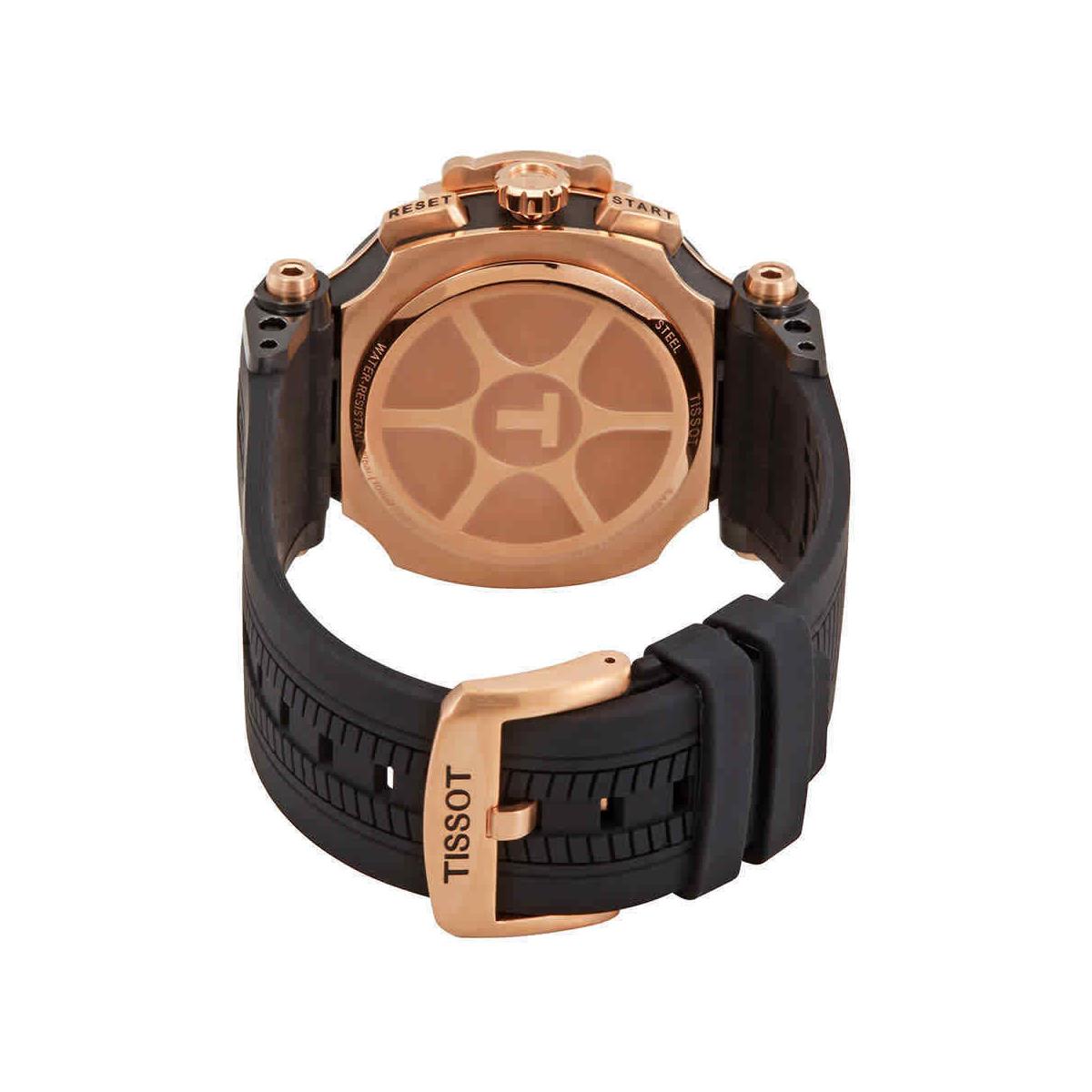 Tissot T Race Quartz Chronograph Black Dial Silicon Strap Watch For Men - T115.417.37.051.00 Watches Tissot   