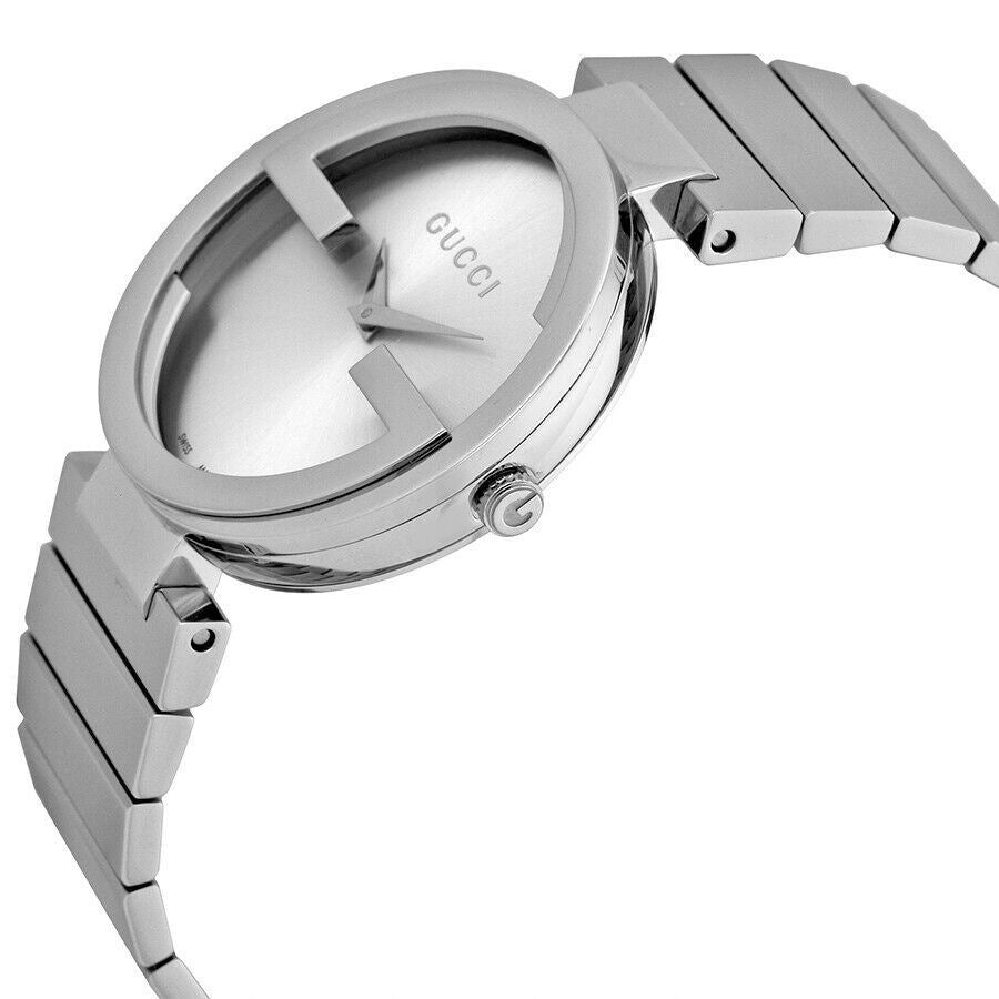 Gucci G Interlocking Silver Dial Silver Steel Strap Watch For Women - YA133308 Watches Gucci   