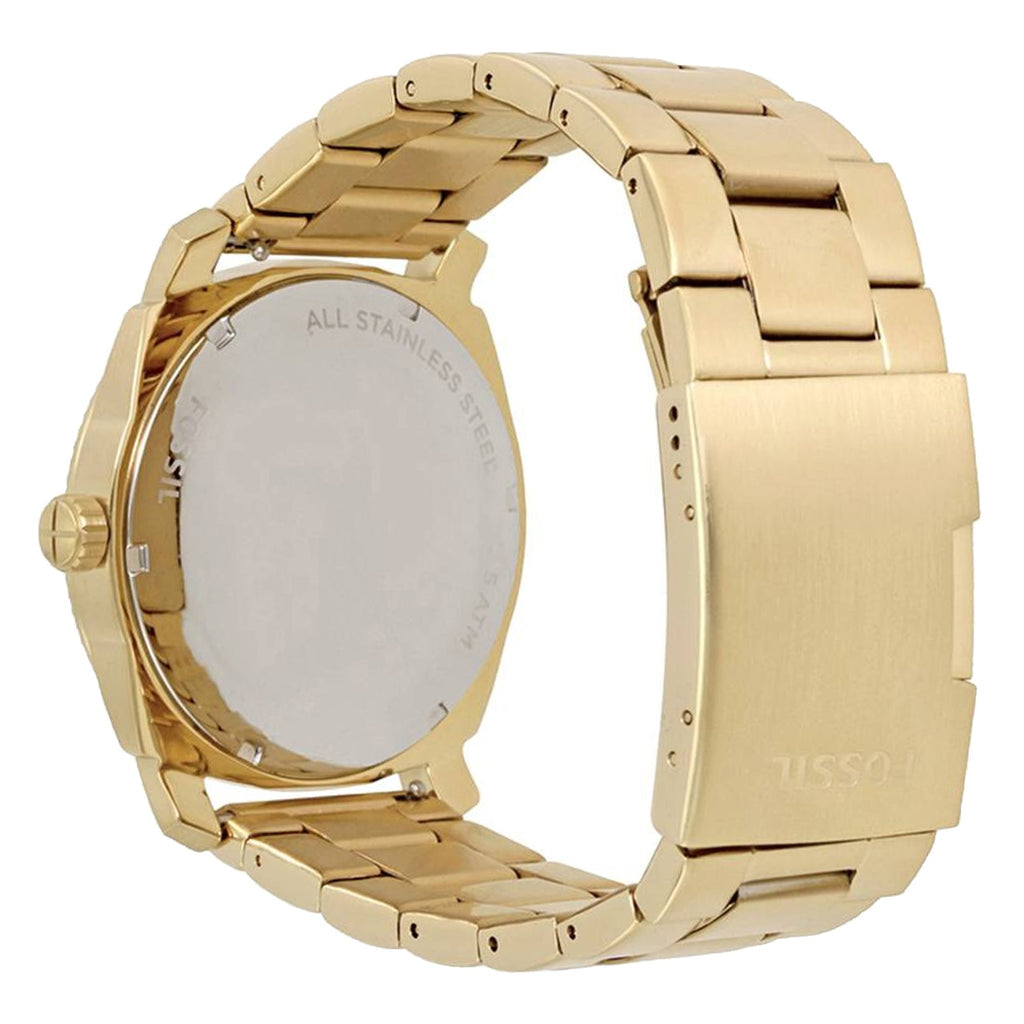 Fossil Garrett Chronograph Gold Dial Gold Steel Strap Watch for Men - FS5772 Watches Fossil   