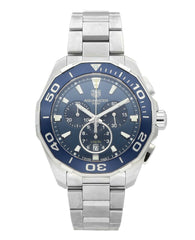 Tag Heuer Carrera Aquaracer Blue Dial SIlver Steel Strap Watch for Men - CAY111B.BA0927 Watches Tag Heuer   