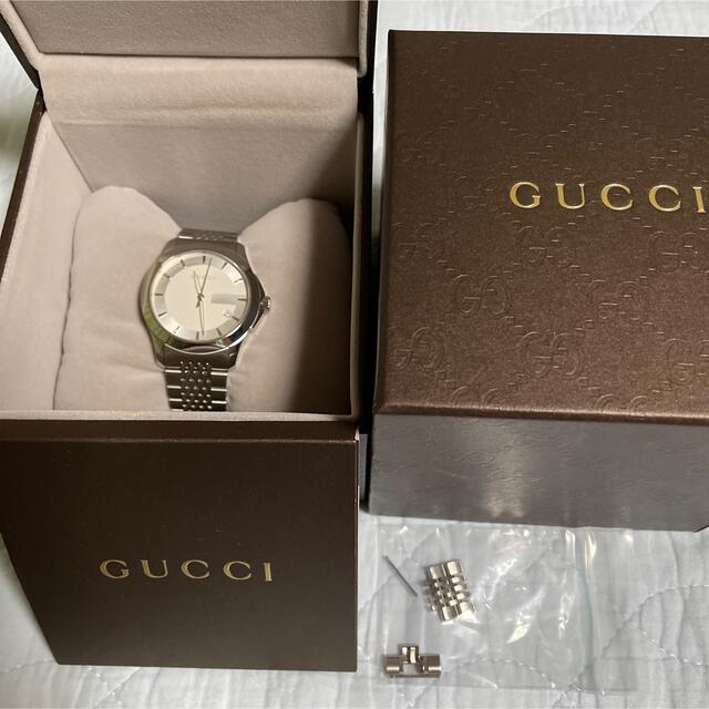 Gucci G Timeless Silver Dial Silver Steel Strap Watch For Men - YA126401 Watches Gucci   