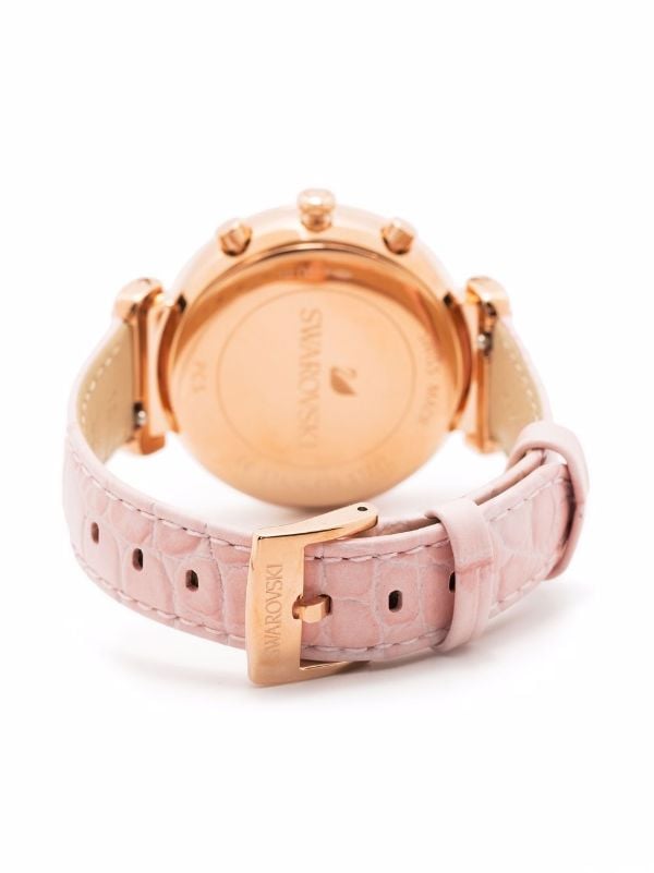 Swarovski Passage Chrono Pink Dial Pink Leather Strap Watch for Women - 5580352 Watches Swarovski   