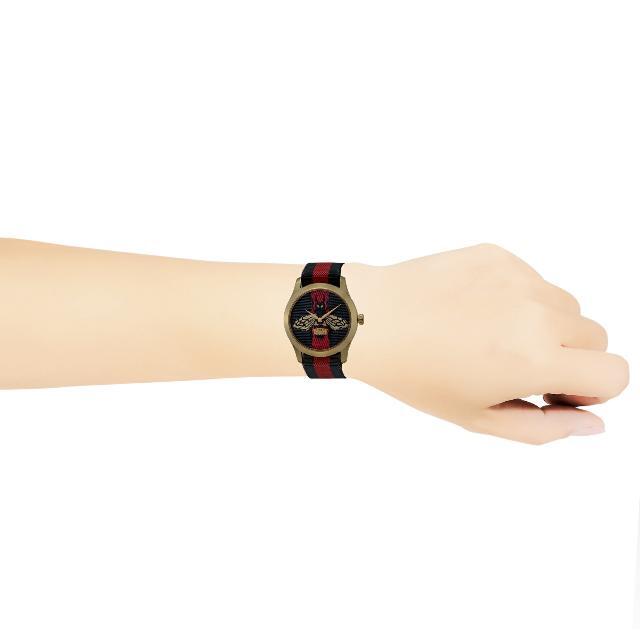 Gucci G Timeless Bee Red & Blue Dial Red Two Tone Nylon Strap Watch For Men - YA1264061 Watches Gucci   