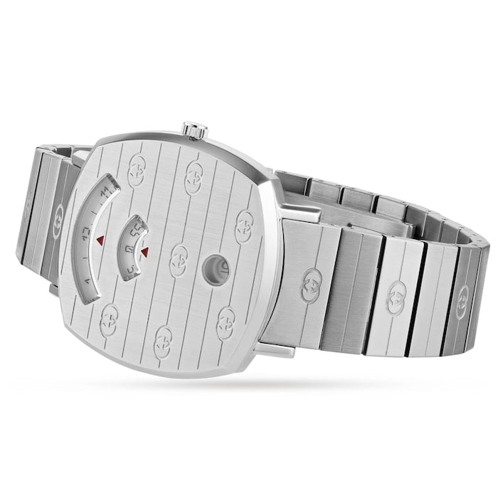 Gucci Grip Silver Dial Silver Steel Strap Watch For Women - YA157401 Watches Gucci   