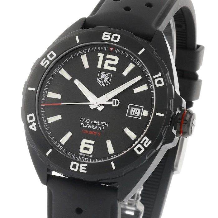 Tag Heuer Formula 1 Automatic 41mm Black Dial Black Rubber Strap Watch for Men - WAZ2115.FT8023 Watches Tag Heuer   