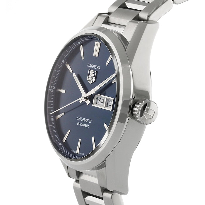 Tag Heuer Carrera Automatic 41mm Blue Dial Silver Steel Strap Watch for Men - WAR201E.BA0723 Watches Tag Heuer   