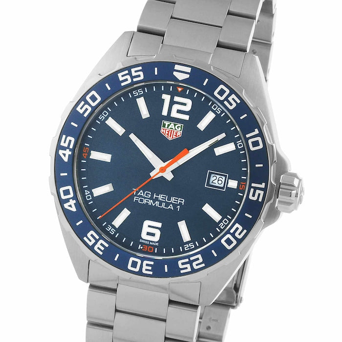 Tag Heuer Formula 1 Quartz 43mm Blue Dial Silver Steel Strap Watch for Men - WAZ1010.BA0842 Watches Tag Heuer   