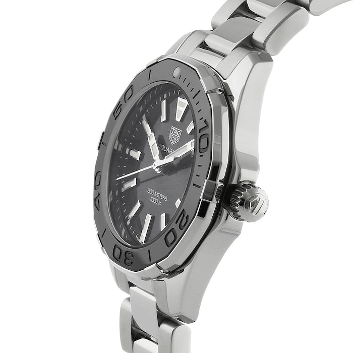 Tag Heuer Aquaracer Quartz 35mm Black Dial Silver Steel Strap Watch for Women - WAY131K.BA0748 Watches Tag Heuer   