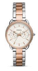 Fossil Tailor White Dial Two Tone Stainless Steel Strap Watch for Women - ES4396 Watches Fossil   