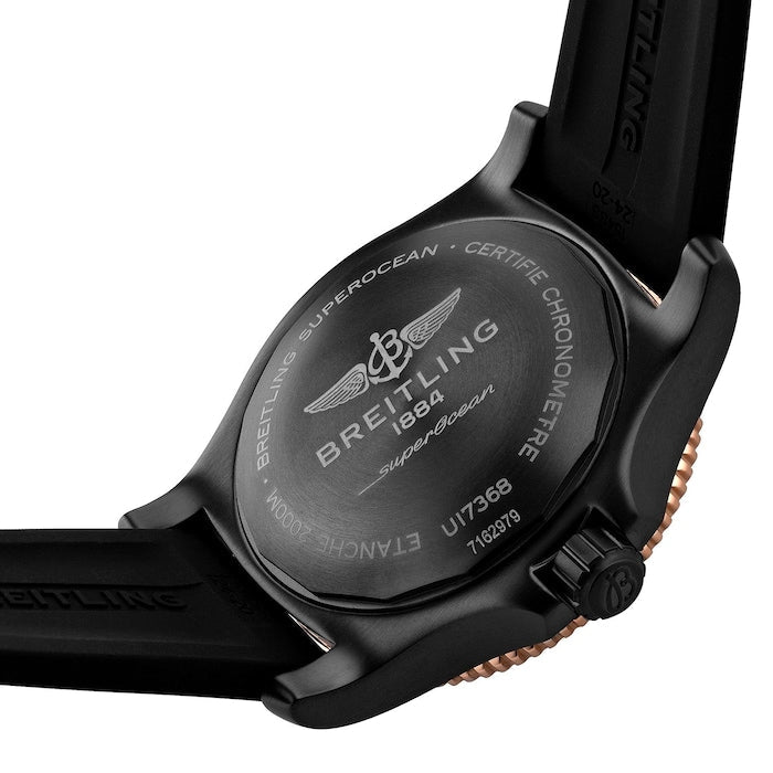 Breitling Superocean Automatic 46mm Black Dial Black Rubber Strap Watch for Men - U17368221B1S1 Watches Breitling   