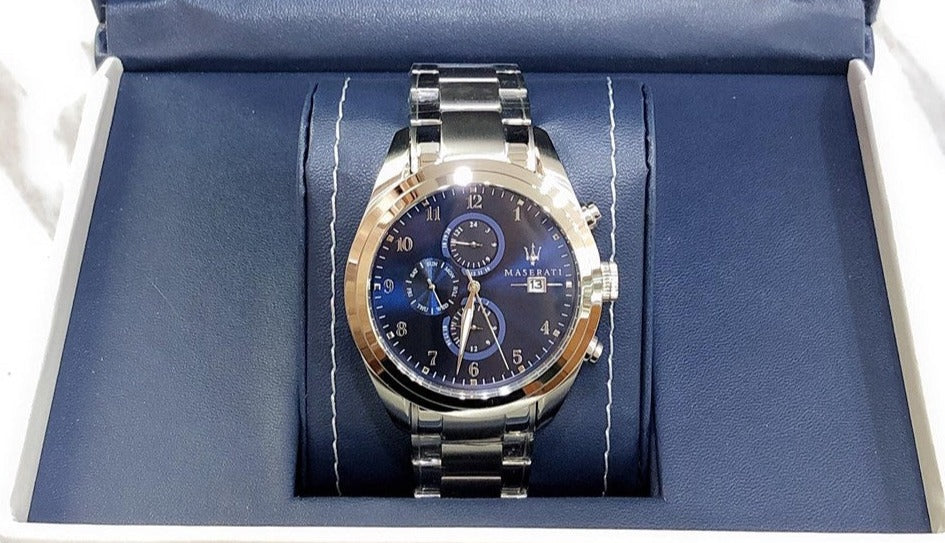 Maserati Traguardo Blue Dial 45mm Stainless Steel Watch For Men - R8853112505 Watches Maserati   