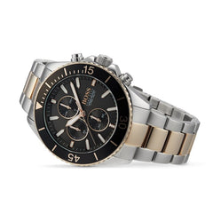 Hugo Boss Ocean Edition Black Dial Two Tone Steel Strap Watch for Men - 1513705 Watches Hugo Boss   