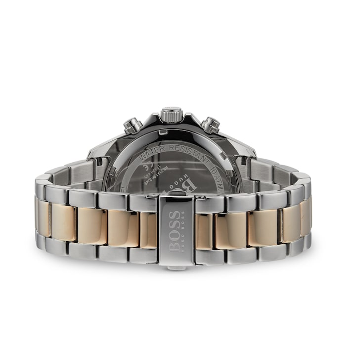 Hugo Boss Ocean Edition Black Dial Two Tone Steel Strap Watch for Men - 1513705 Watches Hugo Boss   