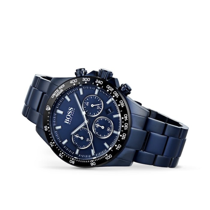 Hugo Boss Hero Sport Lux Blue Dial Blue Steel Strap Watch for Men - 1513758 Watches Hugo Boss   