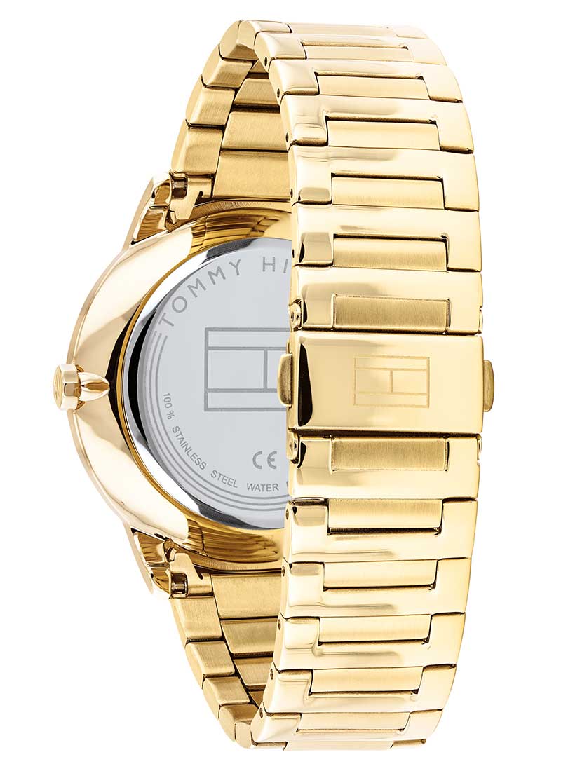 Tommy Hilfiger Hunter White Dial Gold Stainless Steel Strap Watch for Men - 1791609 Watches Tommy Hilfiger   