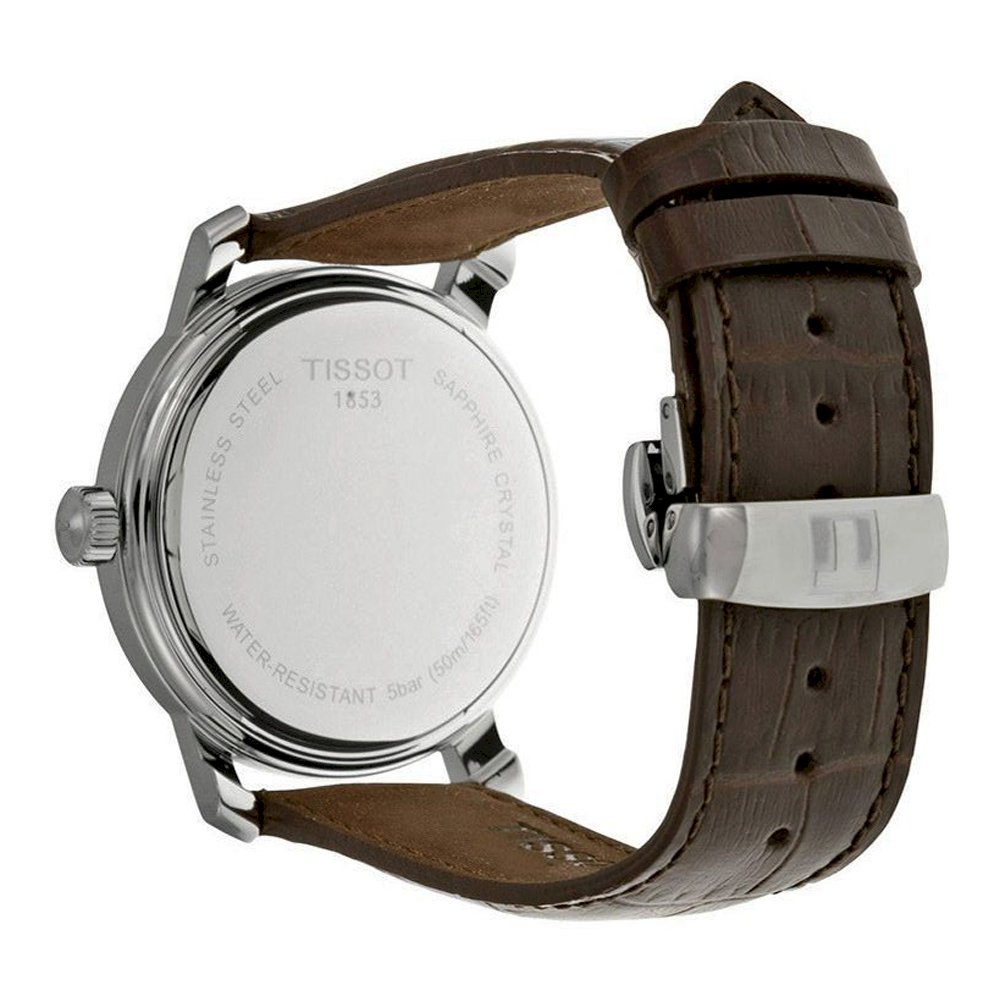 Tissot T Classic Bridgeport Brown Leather Strap Watch For Men - T097.410.16.038.00 Watches Tissot   