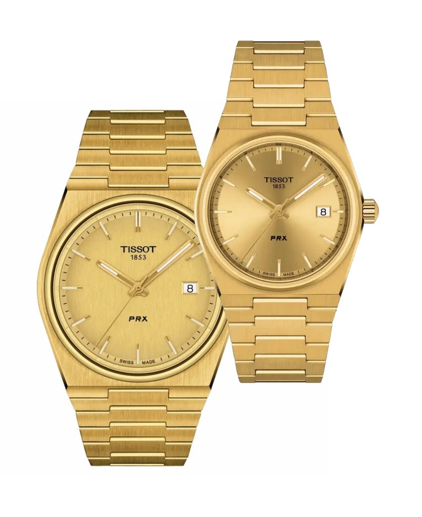 Tissot PRX 40mm Champagne Yellow Gold Tone Quartz Watch for Men - T137.410.33.021.00 Watches Tissot   