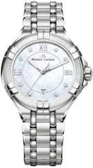 Maurice Lacroix Aikon White Mother of Pearl Dial Silver Steel Strap Watch for Women - AI1004-SS002-170-1 Watches Maurice Lacroix   
