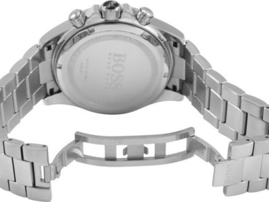 Hugo Boss Driver Black Dial Silver Steel Strap Watch for Men - 1512883 Watches Hugo Boss   