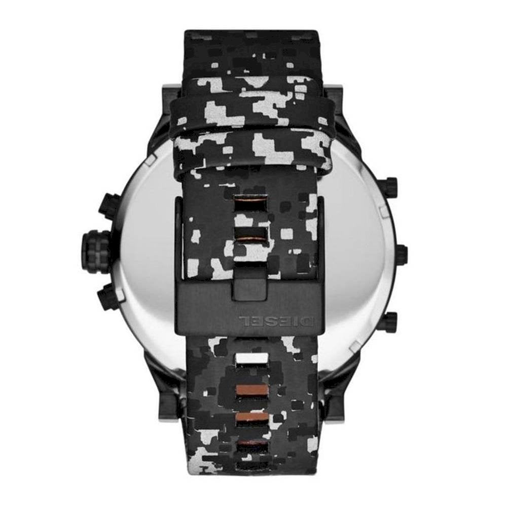 Diesel Big Daddy Chronograph Black Dial Black Leather Strap Watch For Men - DZ7311 Watches Diesel   