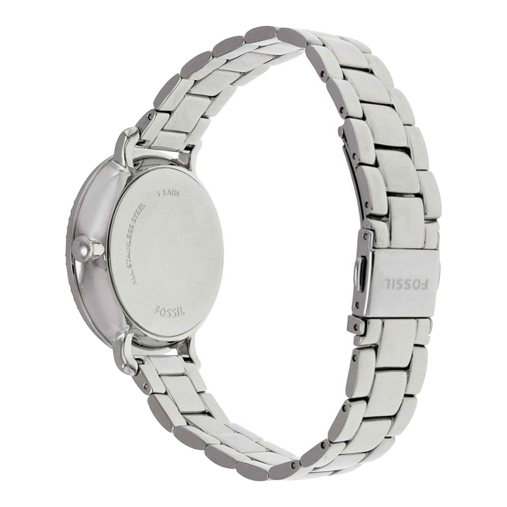 Fossil Jacqueline Multi-Function Mother of Pearl Dial Silver Steel Strap Watch for Women - ES3755 Watches Fossil   