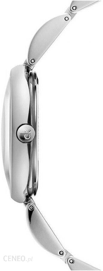 Calvin Klein Wavy Silver Dial Silver Steel Strap Watch for Women - K9U23146 Watches Calvin Klein   