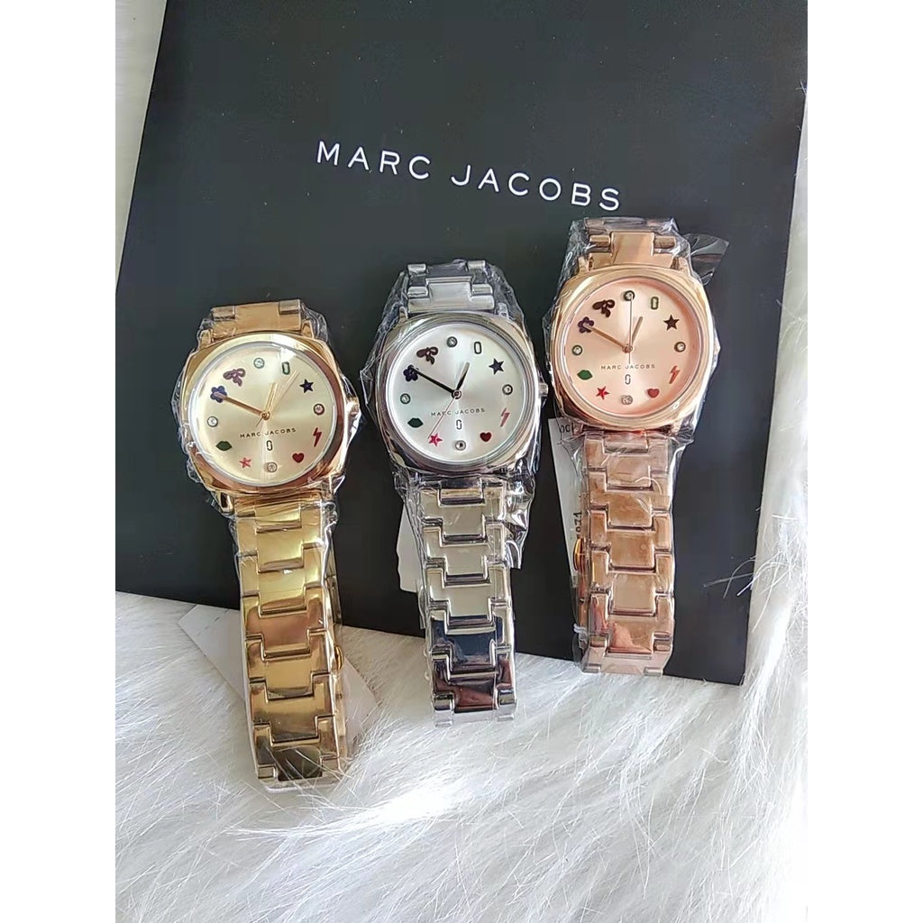 Marc Jacobs Mandy Gold Dial Gold Stainless Steel Strap Watch for Women - MJ3549 Watches Marc Jacobs   