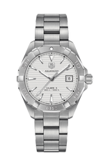 Tag Heuer Aquaracer Automatic 41mm White Dial Silver Steel Strap Watch for Men - WAY2111.BA0928 Watches Tag Heuer   