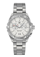 Tag Heuer Aquaracer Quartz Chronograph White Dial Silver Steel Strap Watch for Men - WAY111Y.BA0928 Watches Tag Heuer   