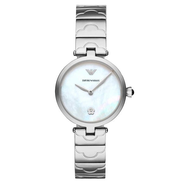 Emporio Armani Mother of Pearl Dial Silver Stainless Steel Dial Watch For Women - AR11235 Watches Emporio Armani   