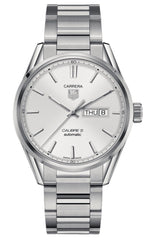 Tag Heuer Carrera Calibre 5 Automatic 41mm White Dial Silver Steel Strap Watch for Men - WAR201B.BA0723 Watches Tag Heuer   