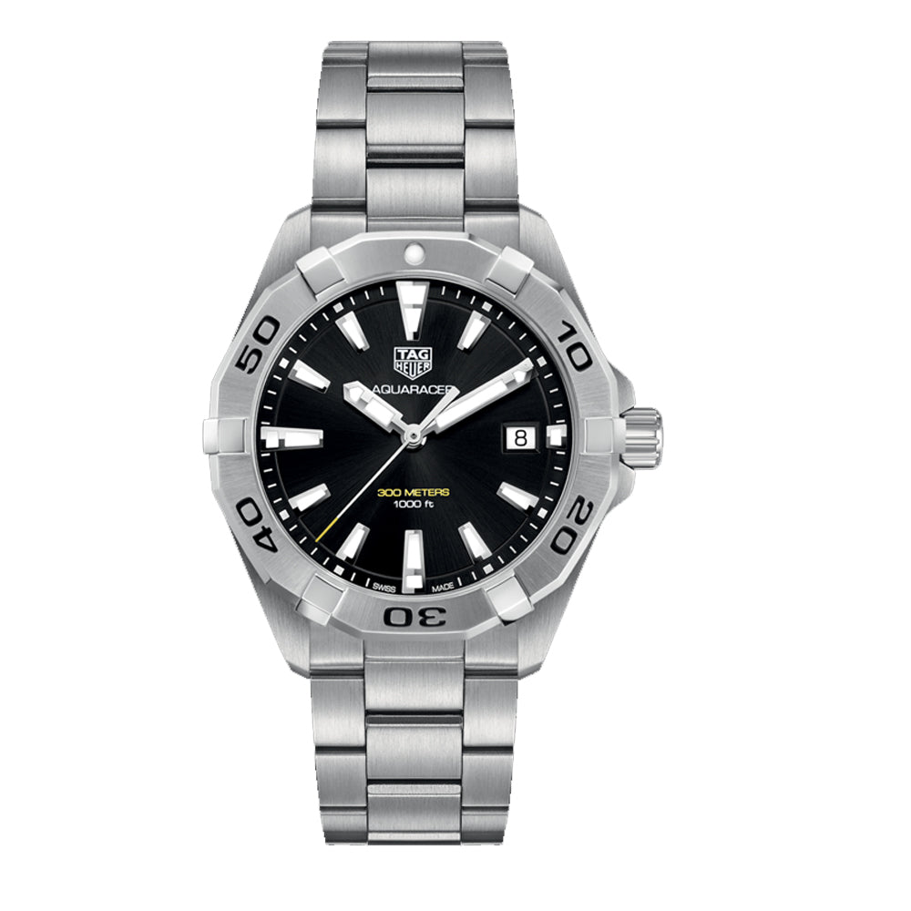 Tag Heuer Aquaracer Black Dial Silver Steel Strap Watch for Men - WBD1110.BA0928 Watches Tag Heuer   