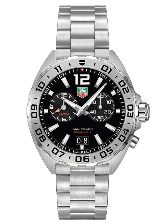 Tag Heuer Formula 1 Quartz Black Dial Silver Steel Strap Watch for Men - WAZ111A.BA0875 Watches Tag Heuer   