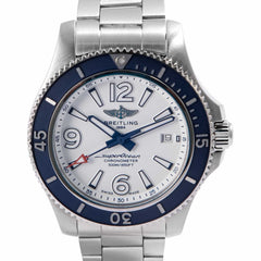 Breitling Superocean 42mm White Dial Silver Steel Strap Watch for Men - A17366D81A1A1 Watches Breitling   