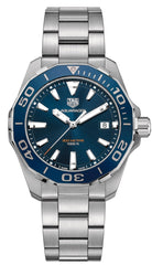 Tag Heuer Aquaracer Blue Dial Quartz Blue Dial Silver Steel Strap Watch for Men - WAY111C.BA0928 Watches Tag Heuer   