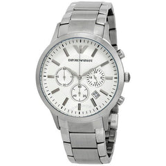 Emporio Armani Renato Chronograph Cream Dial Stainless Steel Dial Watch For Men - AR2458 Watches Emporio Armani   