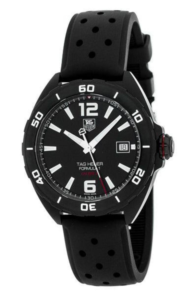 Tag Heuer Formula 1 Automatic 41mm Black Dial Black Rubber Strap Watch for Men - WAZ2115.FT8023 Watches Tag Heuer   