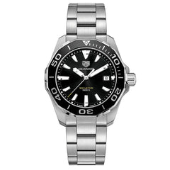 Tag Heuer Aquaracer Black Dial Silver Steel Strap Watch for Men - WAY111A.BA0928 Watches Tag Heuer   