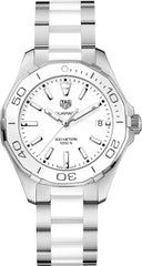 Tag Heuer Aquaracer Quartz 35mm White Dial Two Tone Steel Strap Watch Women - WAY131B.BA0914 Watches Tag Heuer   