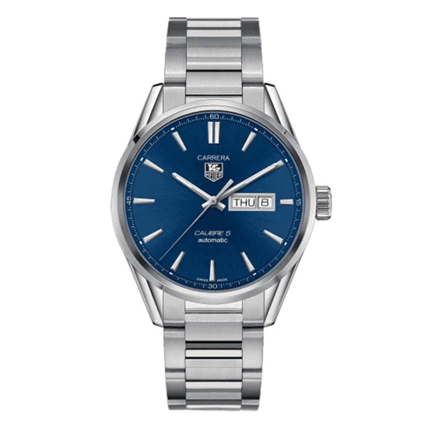 Tag Heuer Carrera Automatic 41mm Blue Dial Silver Steel Strap Watch for Men - WAR201E.BA0723 Watches Tag Heuer   