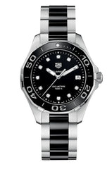 Tag Heuer Aquaracer Quartz Black Dial Two Tone Steel Strap Watch for Women - WAY131C.BA0913 Watches Tag Heuer   