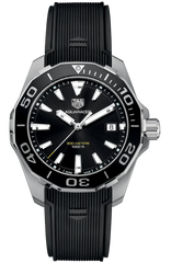 Tag Heuer Aquaracer Black Dial Black Rubber Strap Watch for Men - WAY111A.FT6151 Watches Tag Heuer   