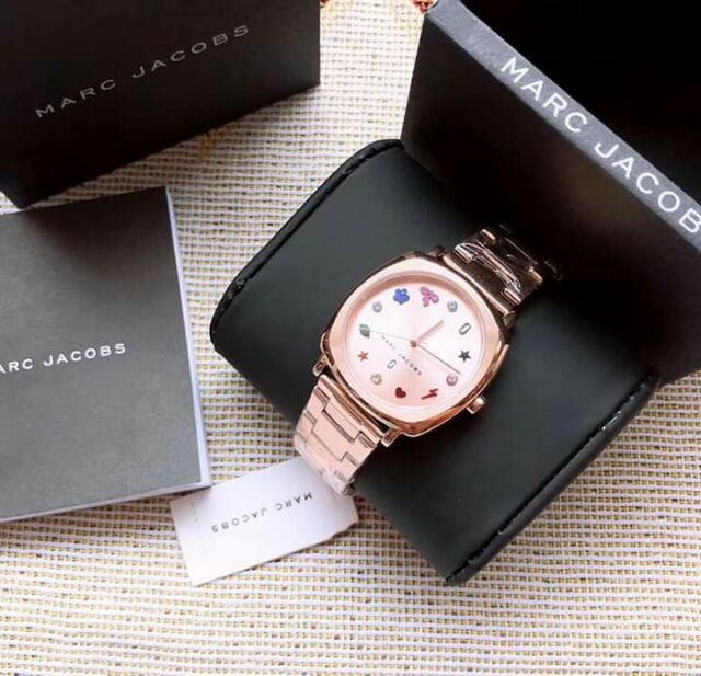 Marc Jacobs Mandy Rose Gold Dial Rose Gold Stainless Steel Strap Watch for Women - MJ3550 Watches Marc Jacobs   