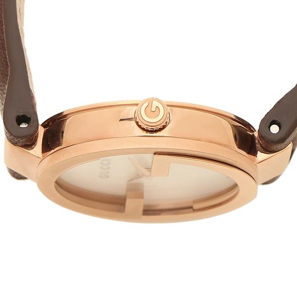 Gucci G Interlocking Mother of Pearl Dial Brown Leather Strap Watch For Women - YA133516 Watches Gucci   