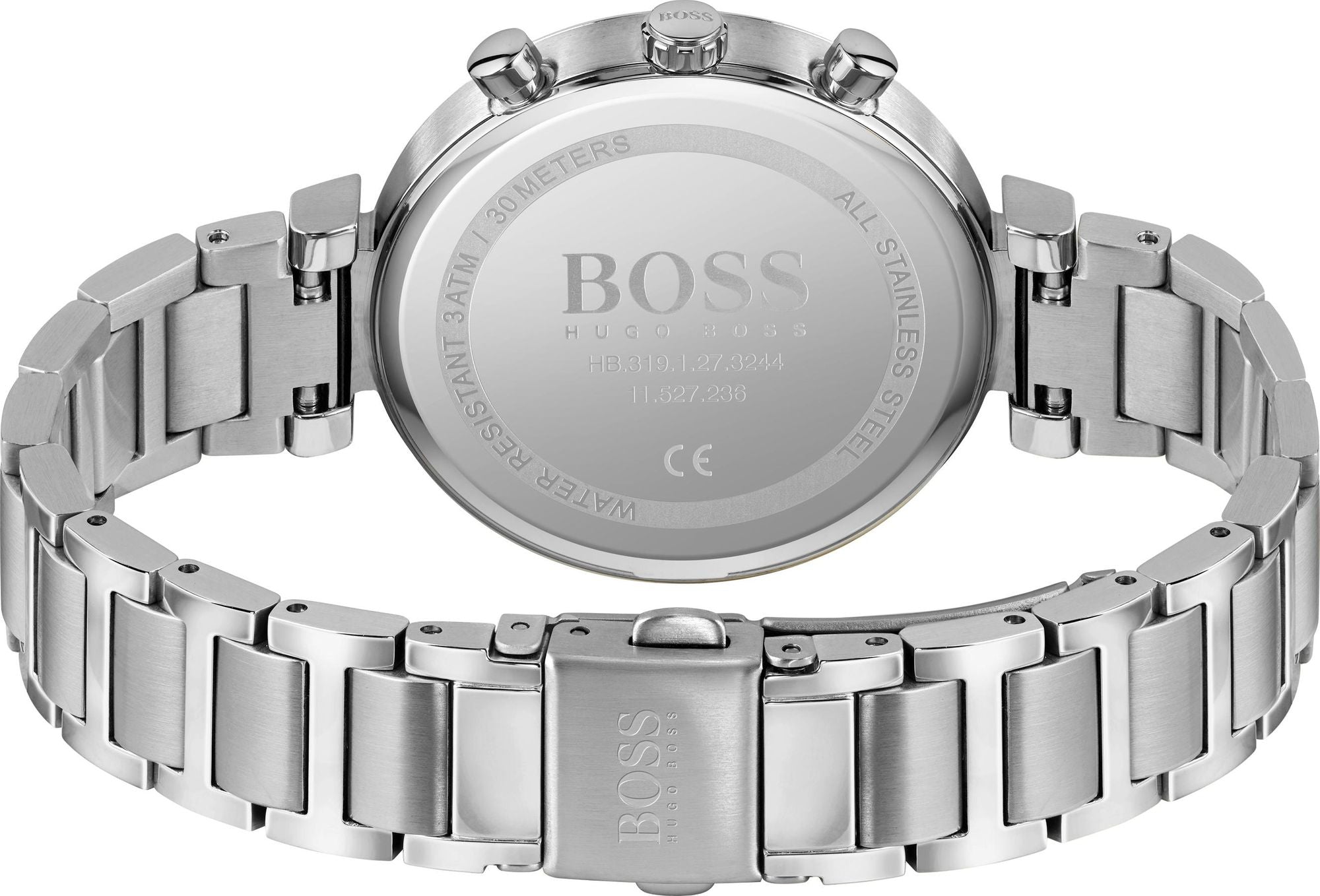 Hugo Boss Flawless Silver Dial Silver Steel Strap Watch for Women - 1502530 Watches Hugo Boss   